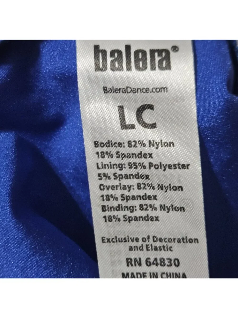 Balera Girls Size LC Us L 12-14 Ultra Sparkle Sleeveless Dance Dress Blue Costum